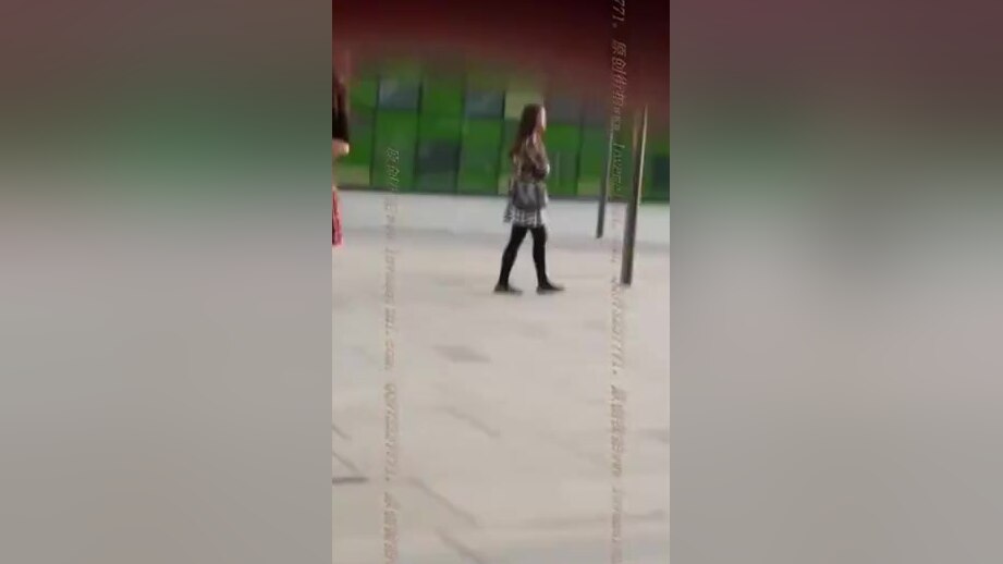 Chinese girl in short skirt