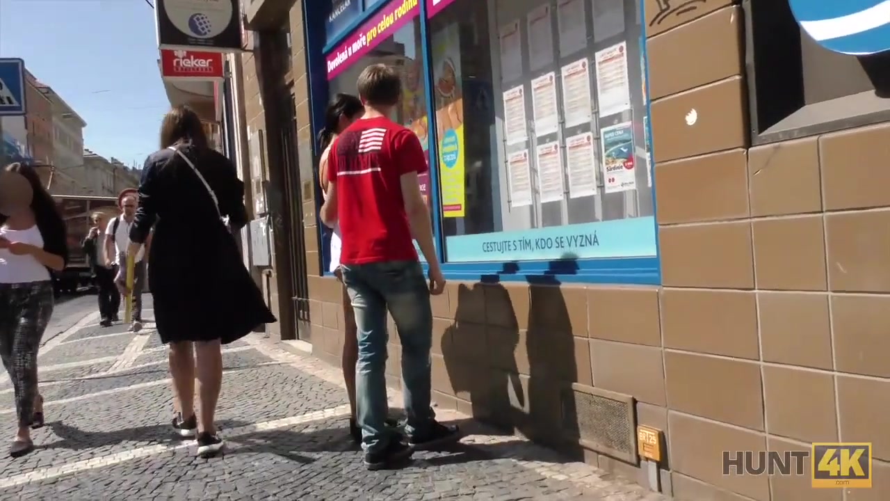HUNT4K. Slutty girl will do everything for money paid by stranger