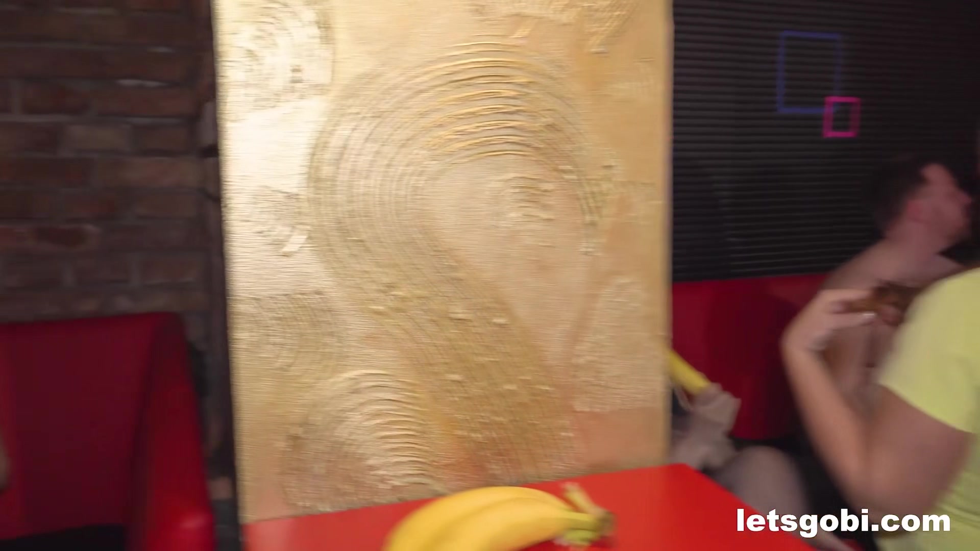Here, Try this Banana! Bi Curious Group Eats out by LetsGoBi