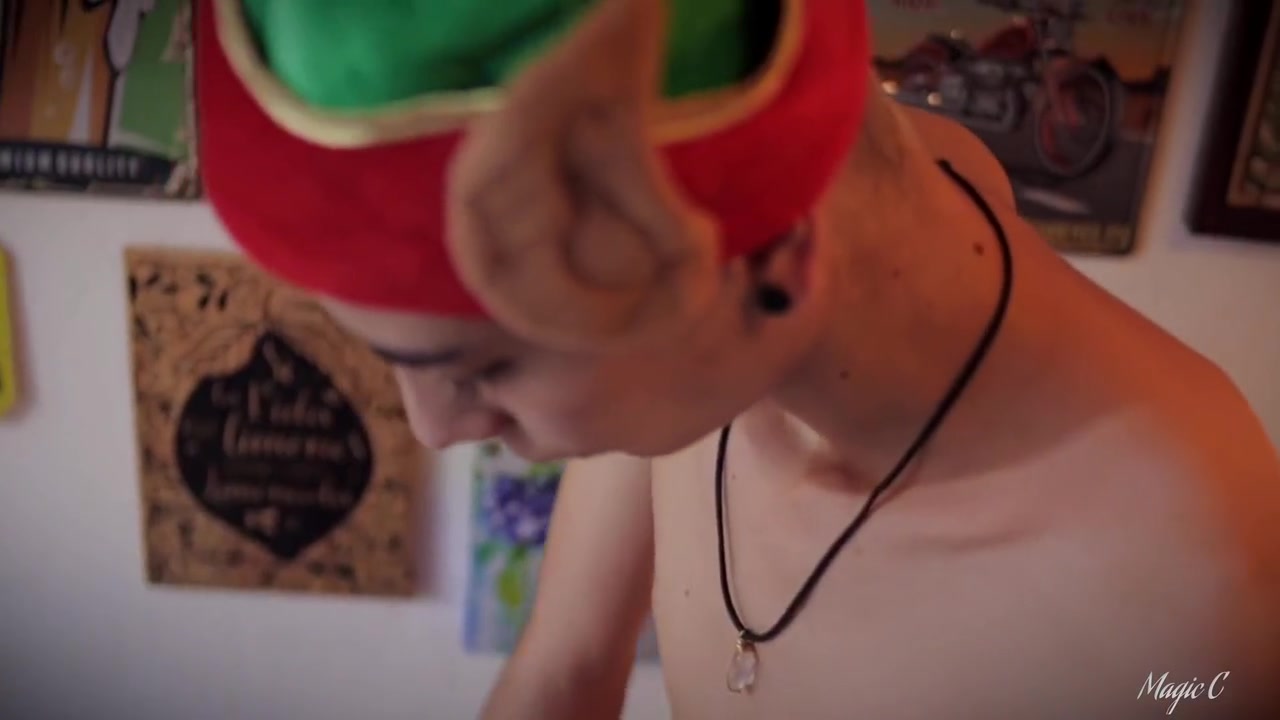 Christmas Special Big Dick Slim Latino Twink Jerking Off Covering Some Christmas Cookies