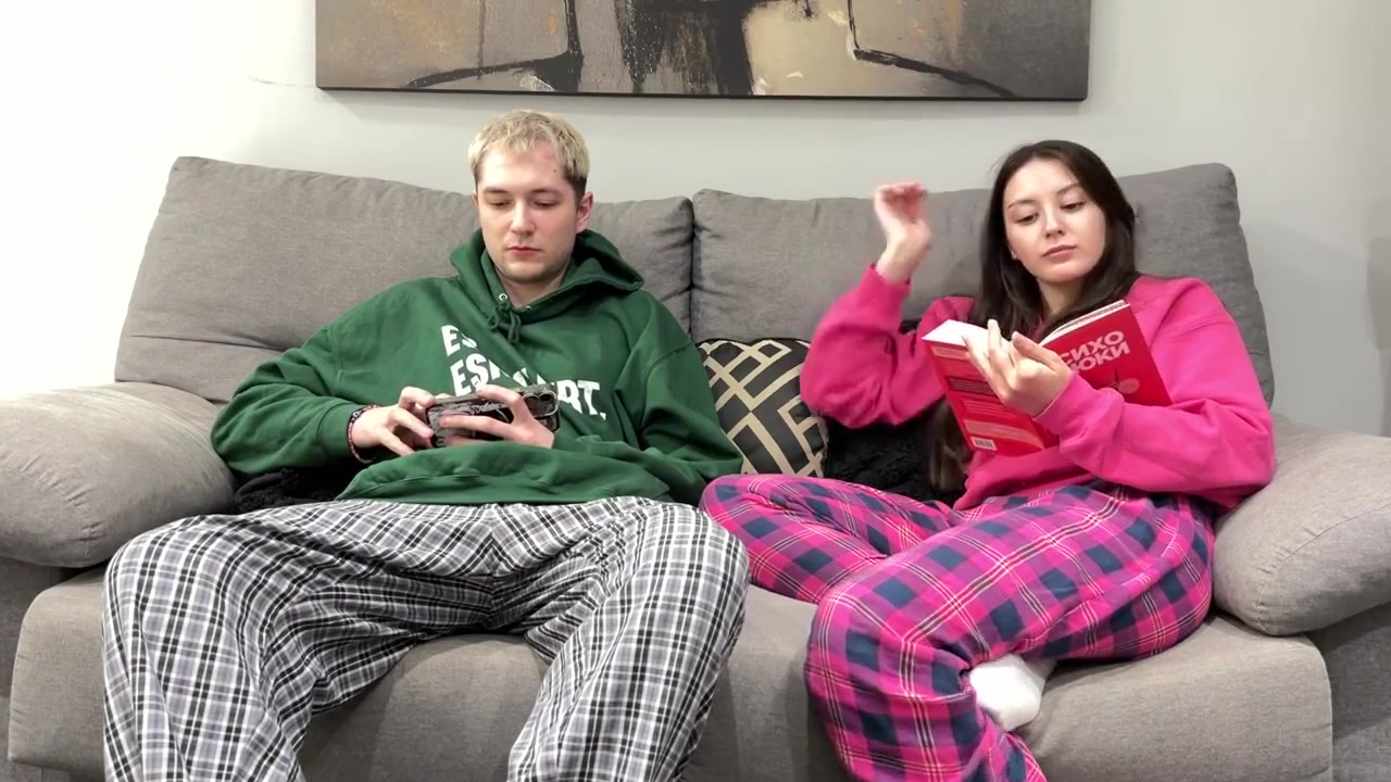 Sugary Kitty - Stepbrother Watch Porn And Jerk Off Next To Stepsister! But She Deci