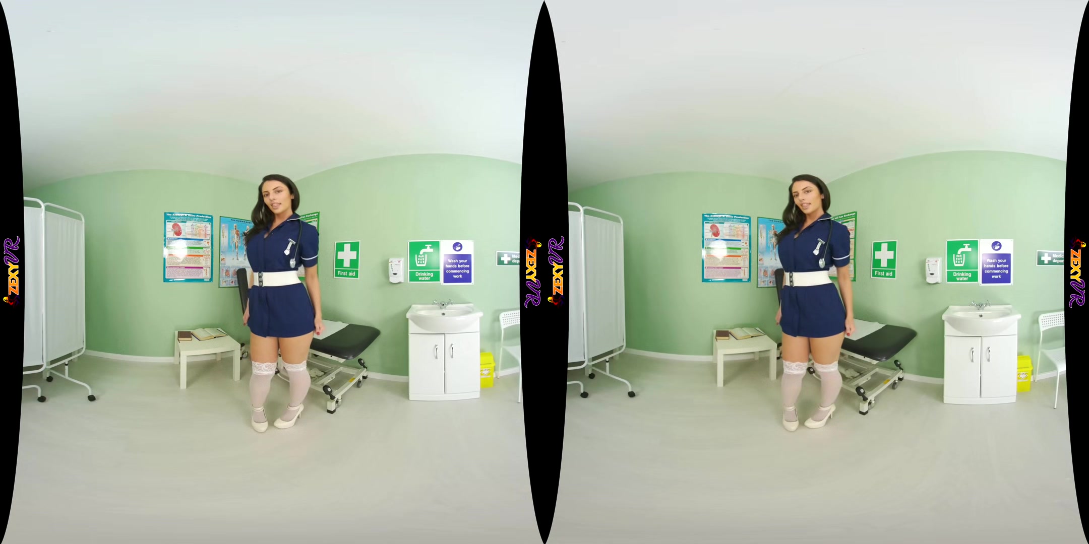 Doctor Doctor - Big Tit Brunette Solo Striptease In The Hospital