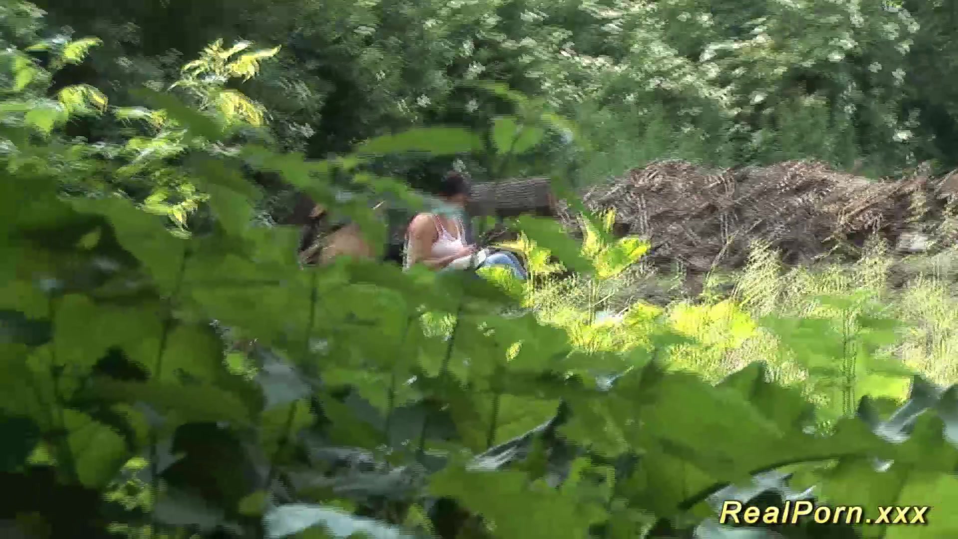 chubby babe gets wild fucked in the forest