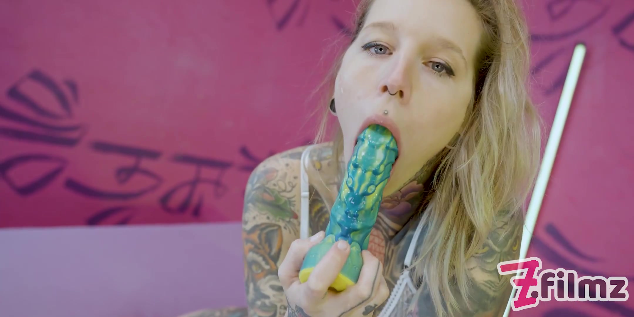 Tattooed Girl Deep Throat Fucked And Dp - Hard Anal Strech - Atm, Toys