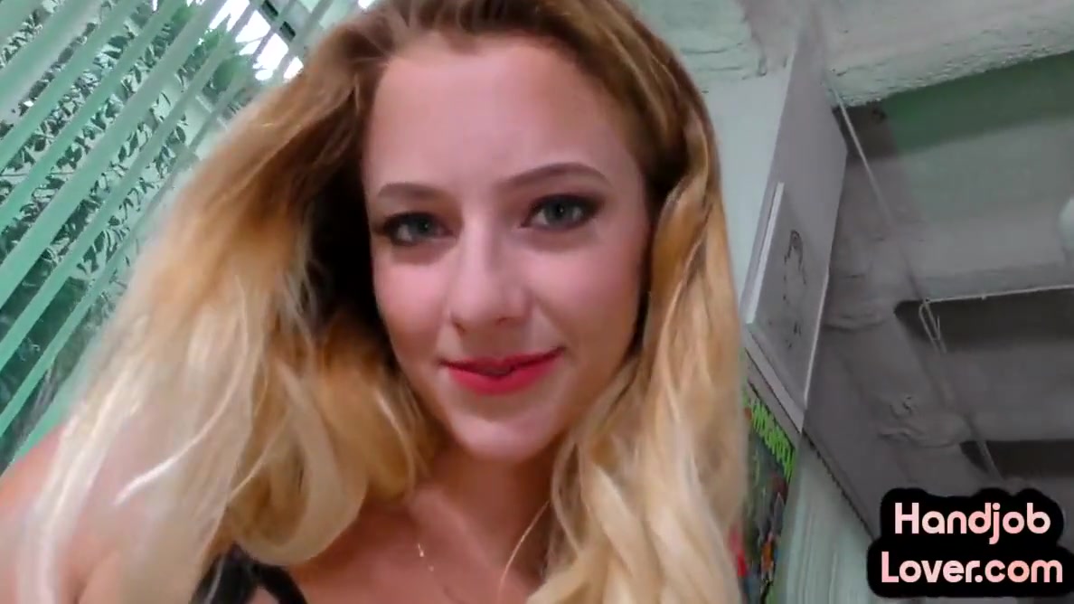 21yo Hj Gf With Small Boobies Jerking Bfs Oiled Dick In Pov