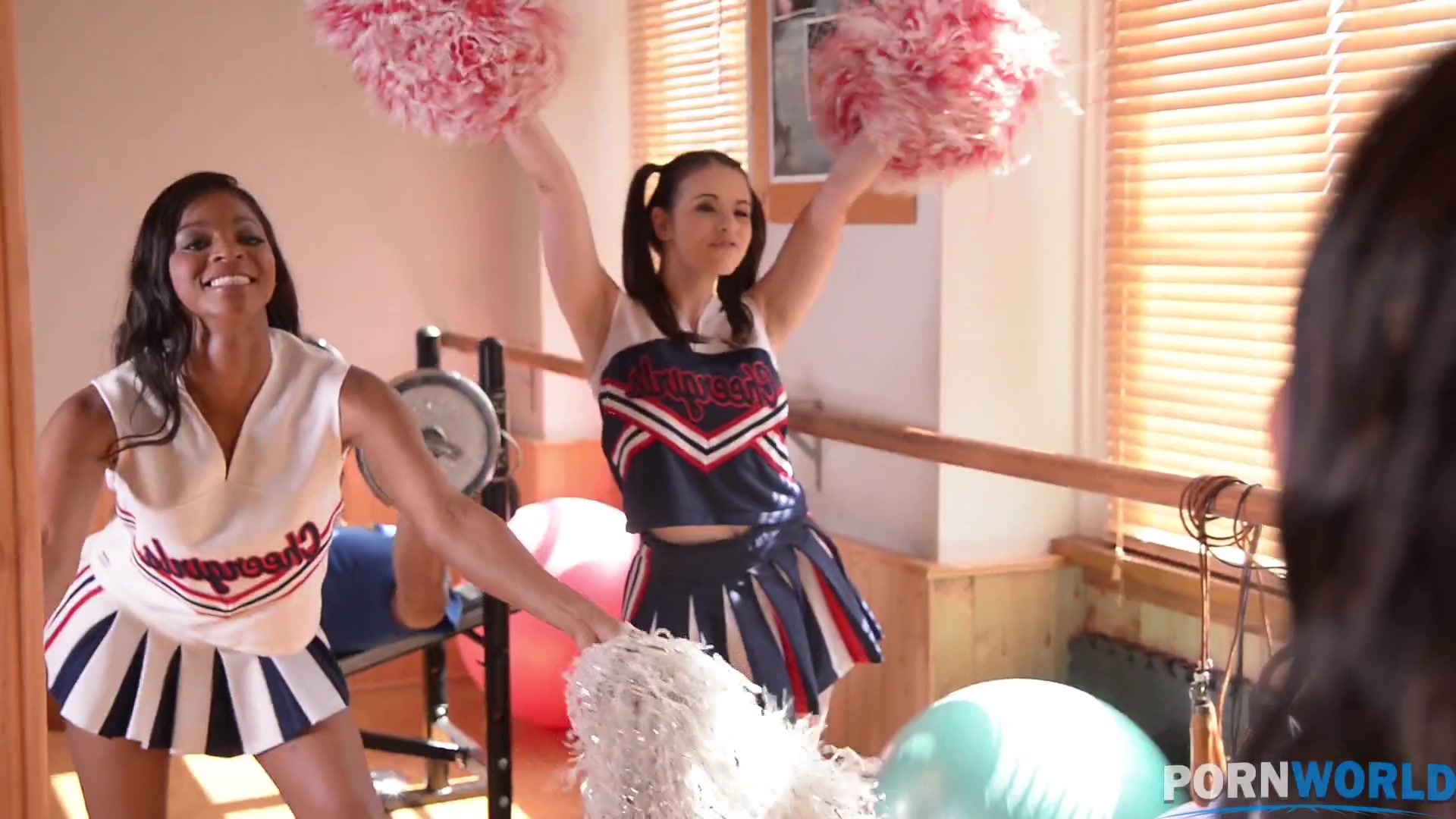 Cheerleader Boot Camp - Hot Babes Get Their Cunnies Filled - PornWorld