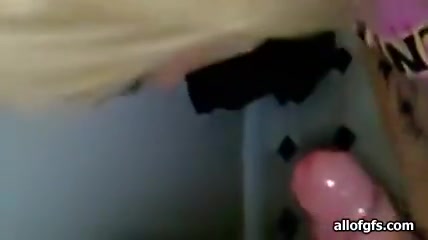 blonde gags on the cock