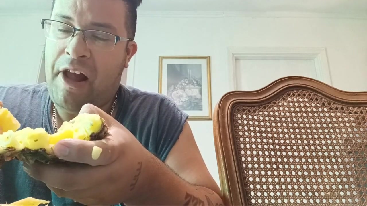 Eating Some Good Pineapple Yummy