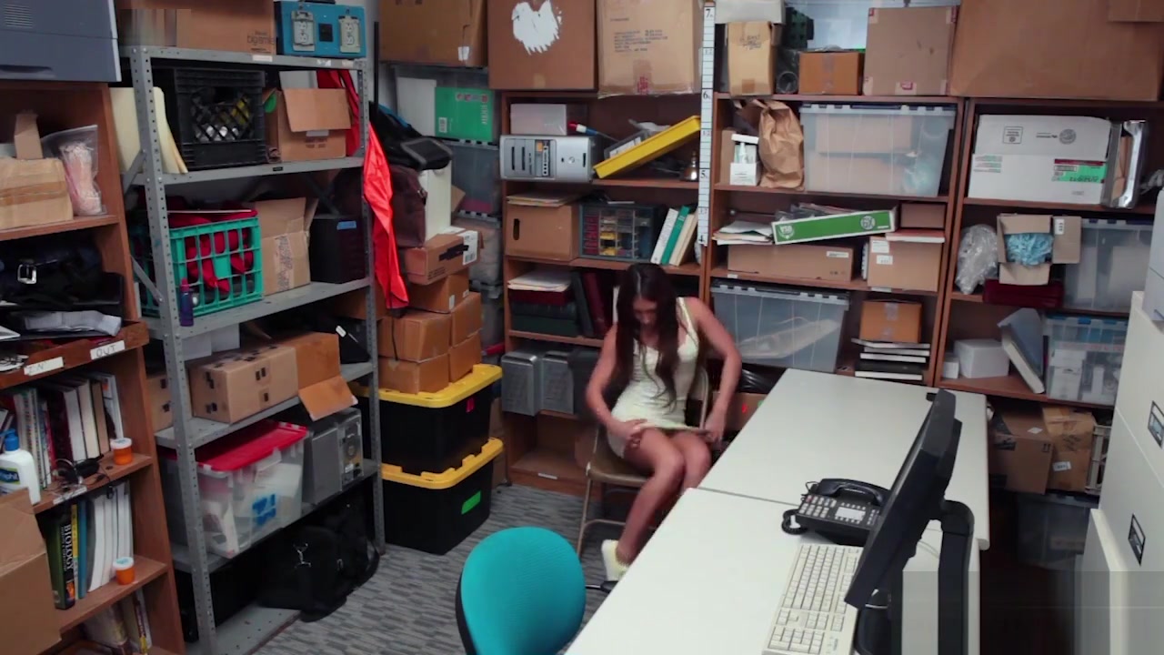 Perverted redhead teen 18+ stole lingerie from the store