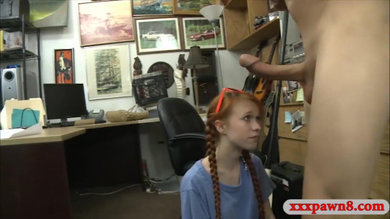 Very Tiny Redhead Babe Gets Pounded At The Pawnshop
