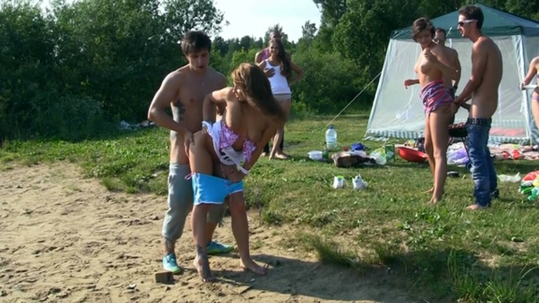 Group sex of students 18+ at Lake