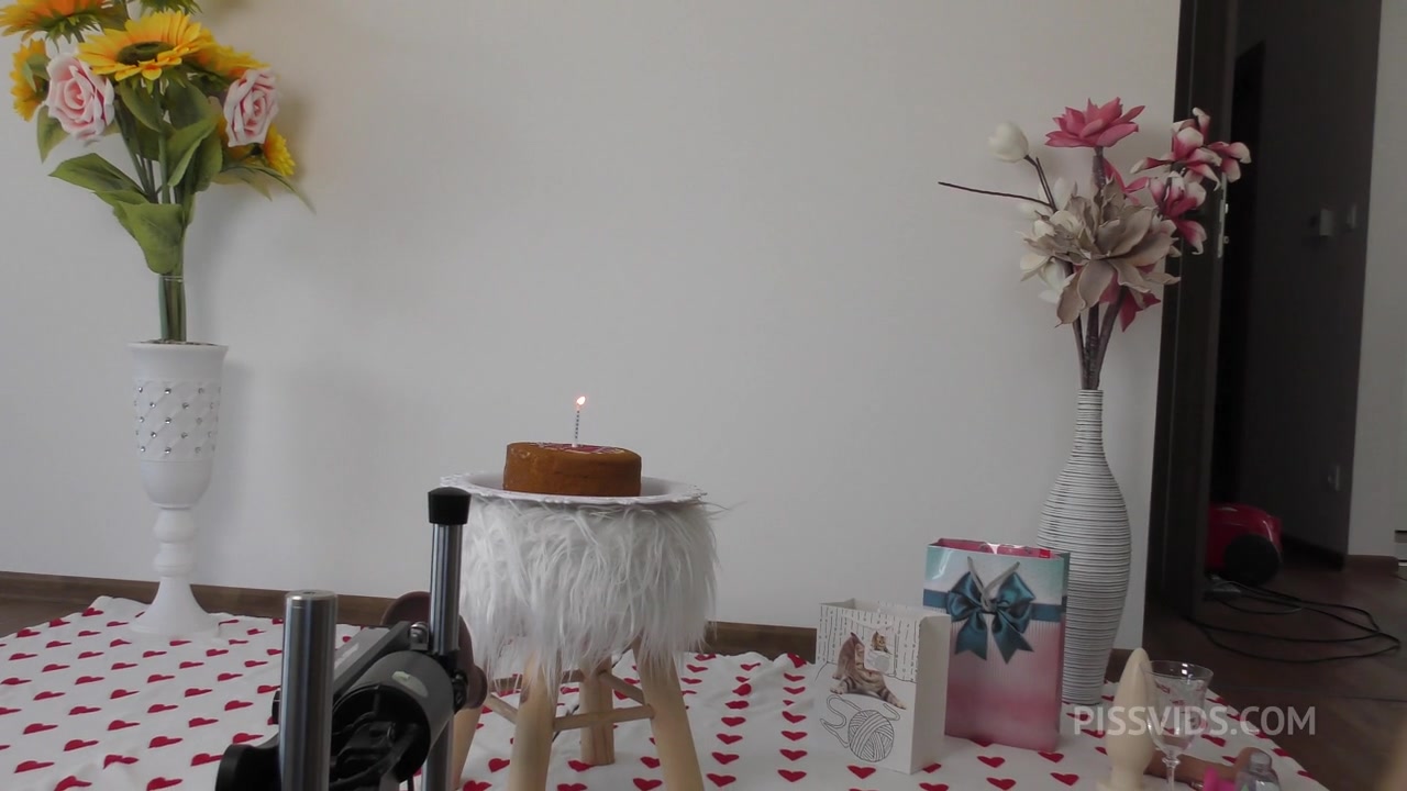 Happy B-DAY Timea Bella with drinking own piss, playing with huge toys, anal fisting, sex maschine, foot -fetish - PissVids
