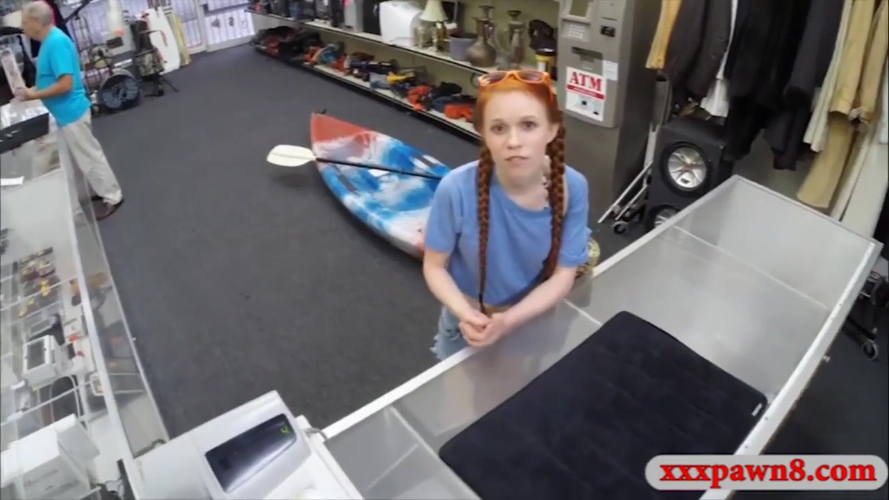 Very Tiny Redhead Babe Gets Pounded At The Pawnshop