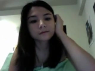Japanese babe fingered her pussy while watching at my cock
