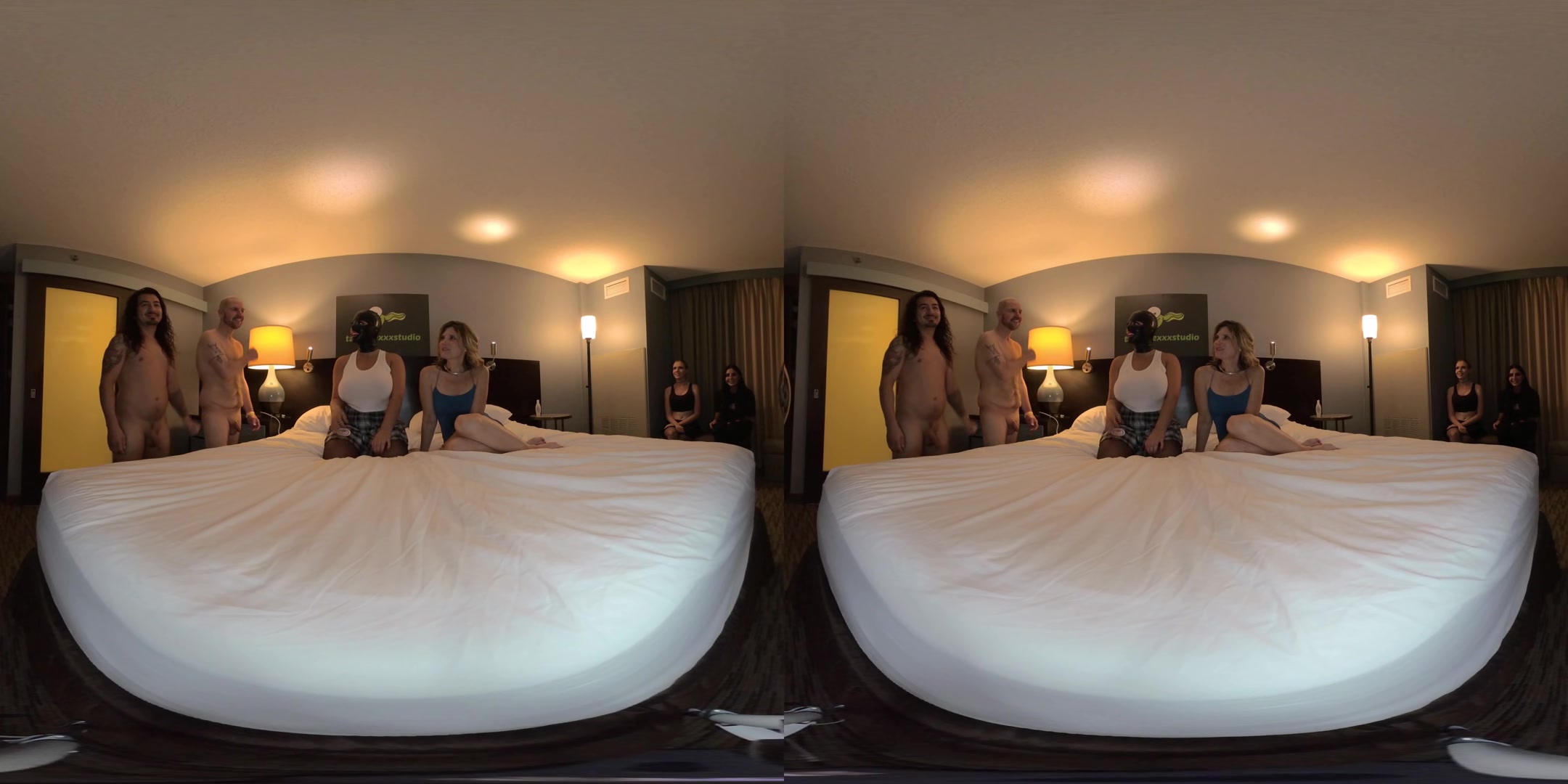 Two Girl GANGBANG with a Fluffer - TadPoleXXXStudio
