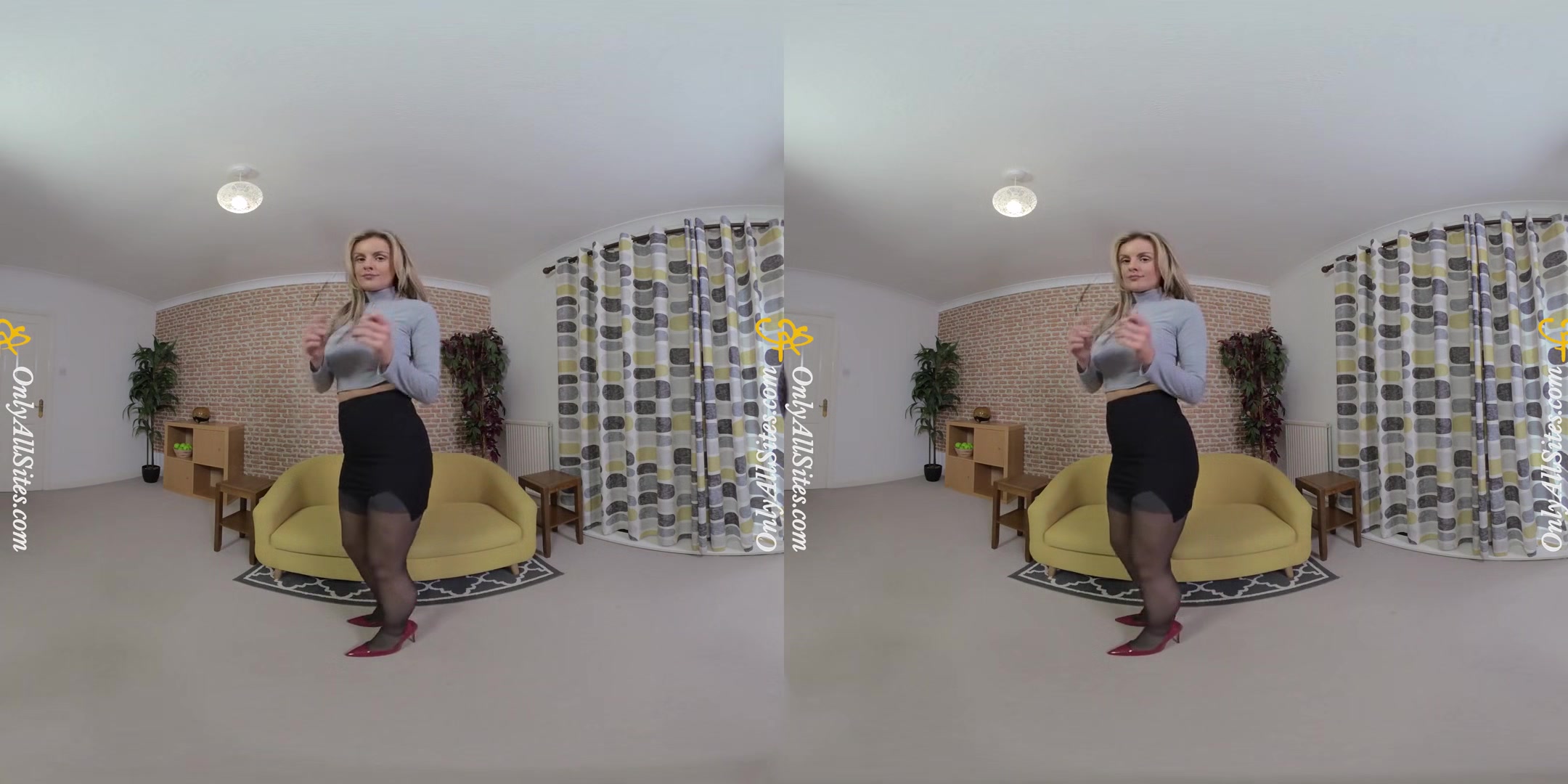 Amy Green - Nerdy Sexy Girl with Huge Tits - Big Tits Stockings Striptease
