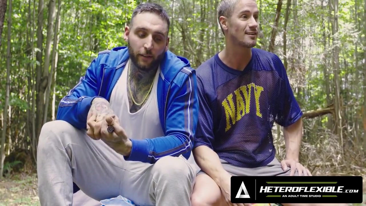 Skyy Knox And Tony D Angelo - Heteroflexible - Buds Make Excuses To Jerk Off & Try Anal On Camping Trip