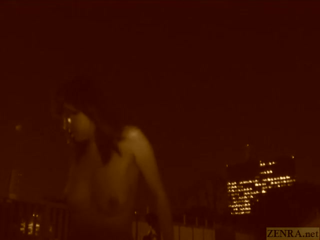 Subtitled extreme Japanese public nudity striptease in Tokyo