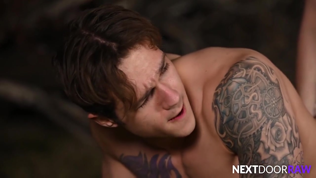 Tatted Muscle Smashed Outdoors By Hunk Stranger