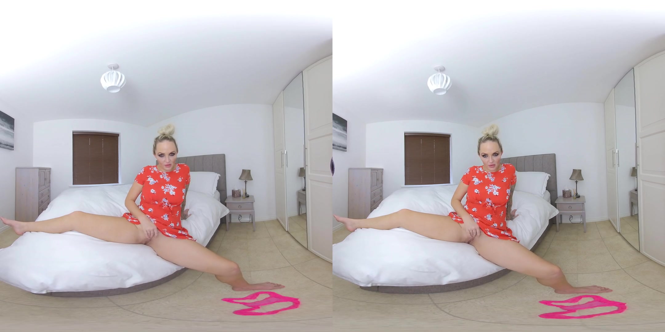 Louise Lee, Cleaning Lady - Big Tits Solo Blonde on the Bed