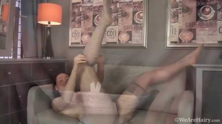 Polina strips naked and rubs oil over her body - Compilation - WeAreHairy