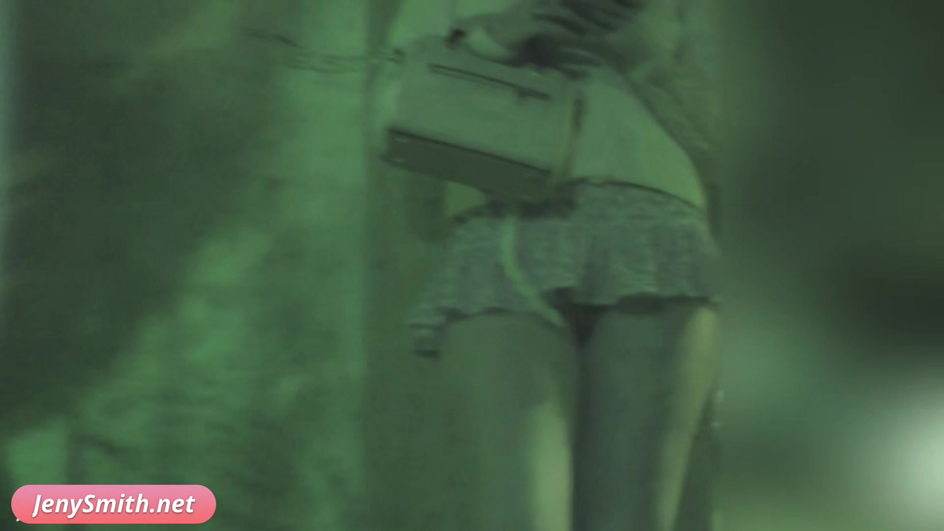Jeny Smith flashing pussy with mini skirt in public