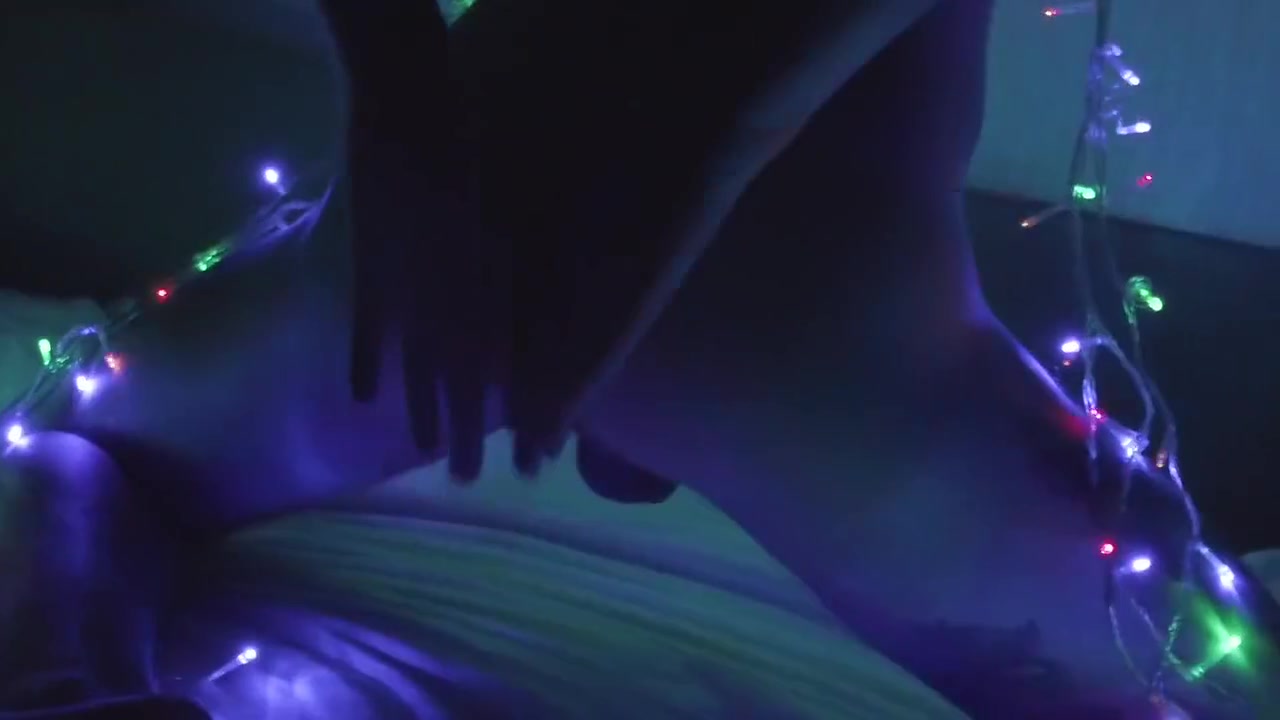 Jerking Off In Christmas Lights