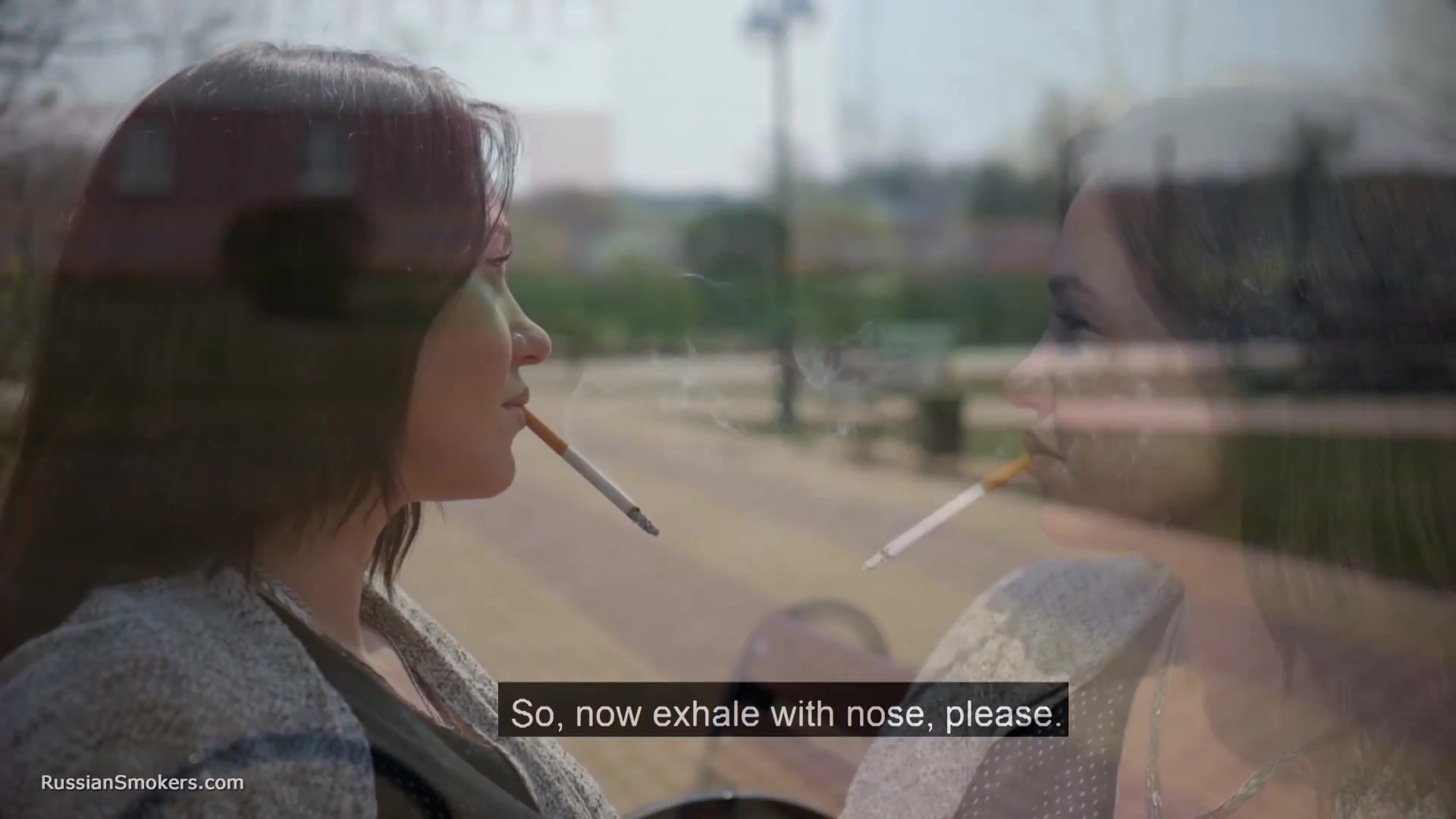 Step mother Of 3 Step sons Is Answering My Questions While Smoking 120mm Saratoga Cigarette