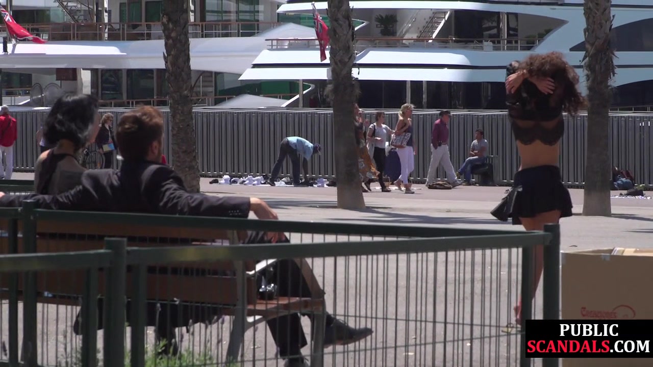 Public whipped smalltits babe by master and mistress outdoor