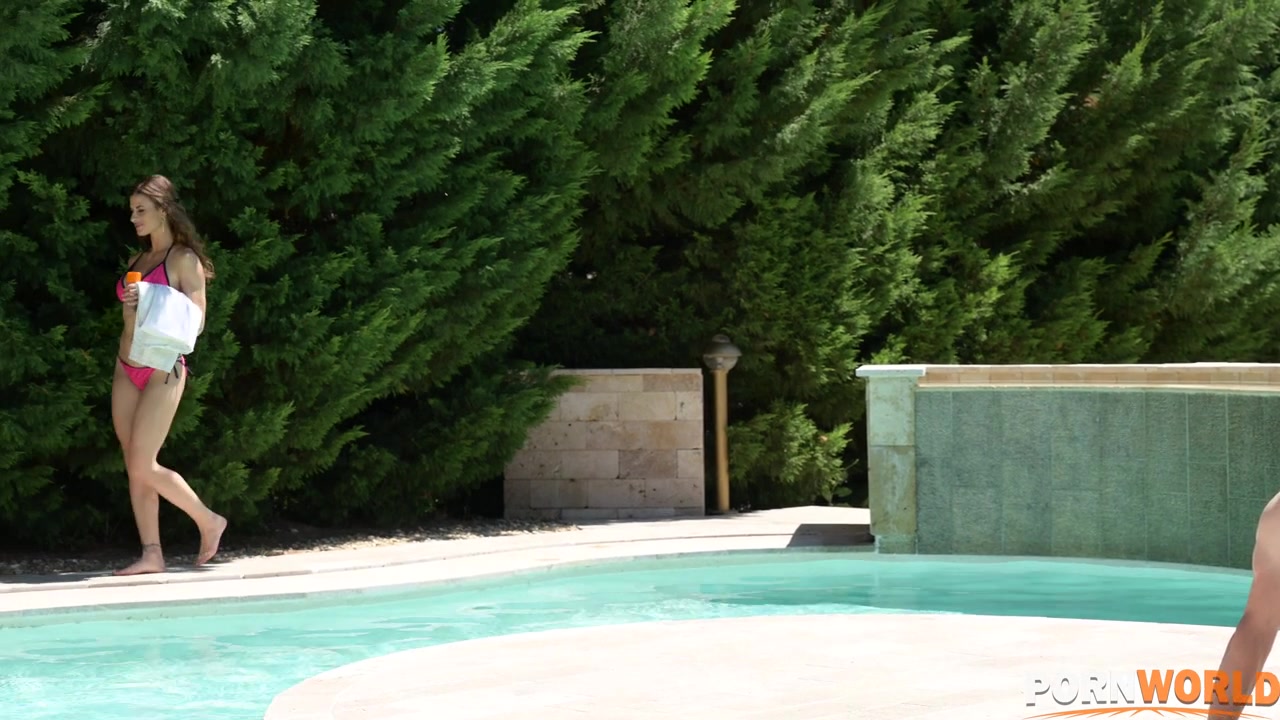 Billie Star DP'd Poolside by 2 Stud Businessmen GP2197 - AnalVids