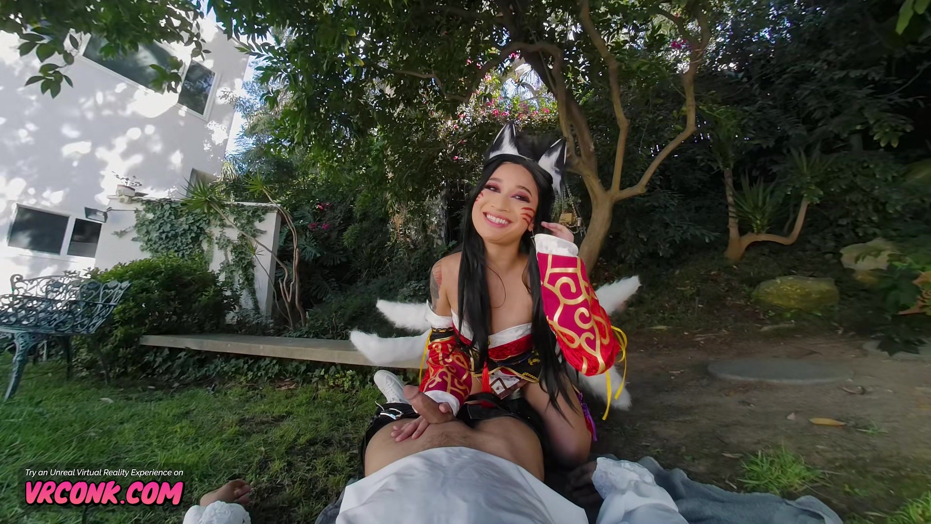 VR Conk Avery Black as hot fox with nine tails Ahri - League of Legends XXX Parody