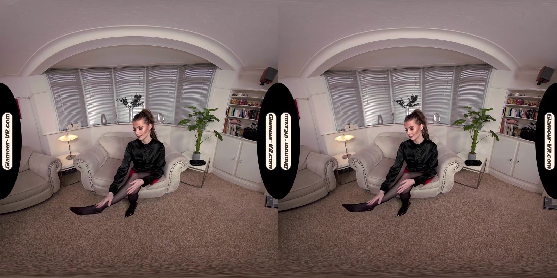 Brook Logan Sexy Secretary With Black Stockings Pleasures Herself Joi - 8k Vr