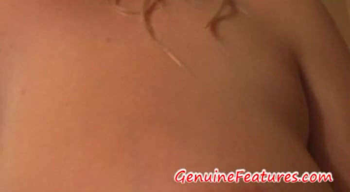 Real blond BBW masturbates with dildo