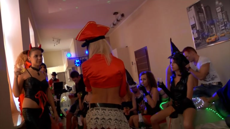 Halloween party turned into an fuckfest hard