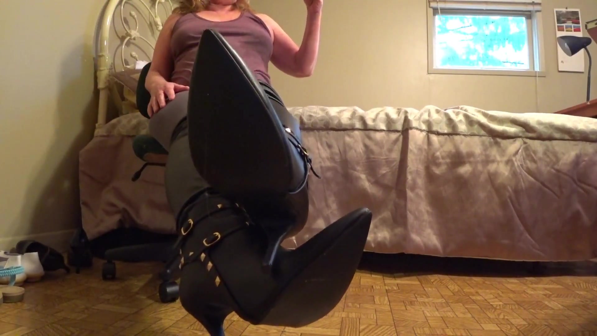 On Your Knees Bow & Serve My Sexy Leather Boots - TacAmateurs