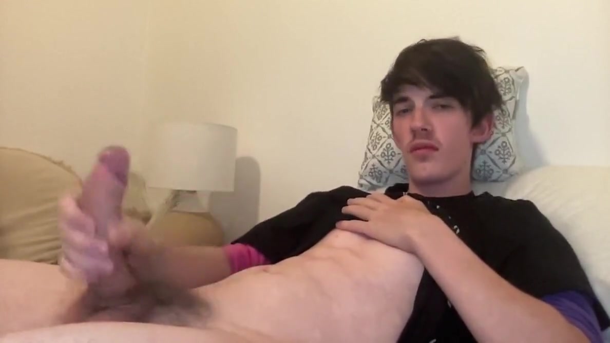 Gay Twink Jerking His Big Dick