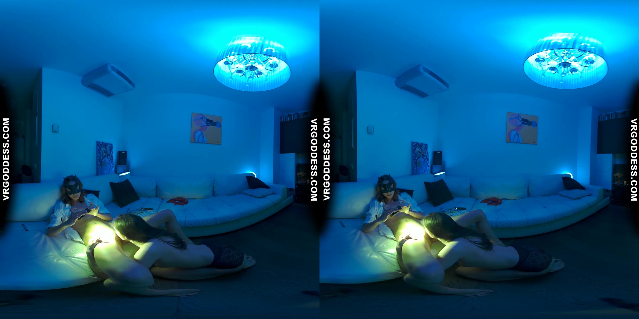 Deep Blue Late Night Miss Pussycat And Rebeka Ruby Licking And Tribbing Clit To Clit