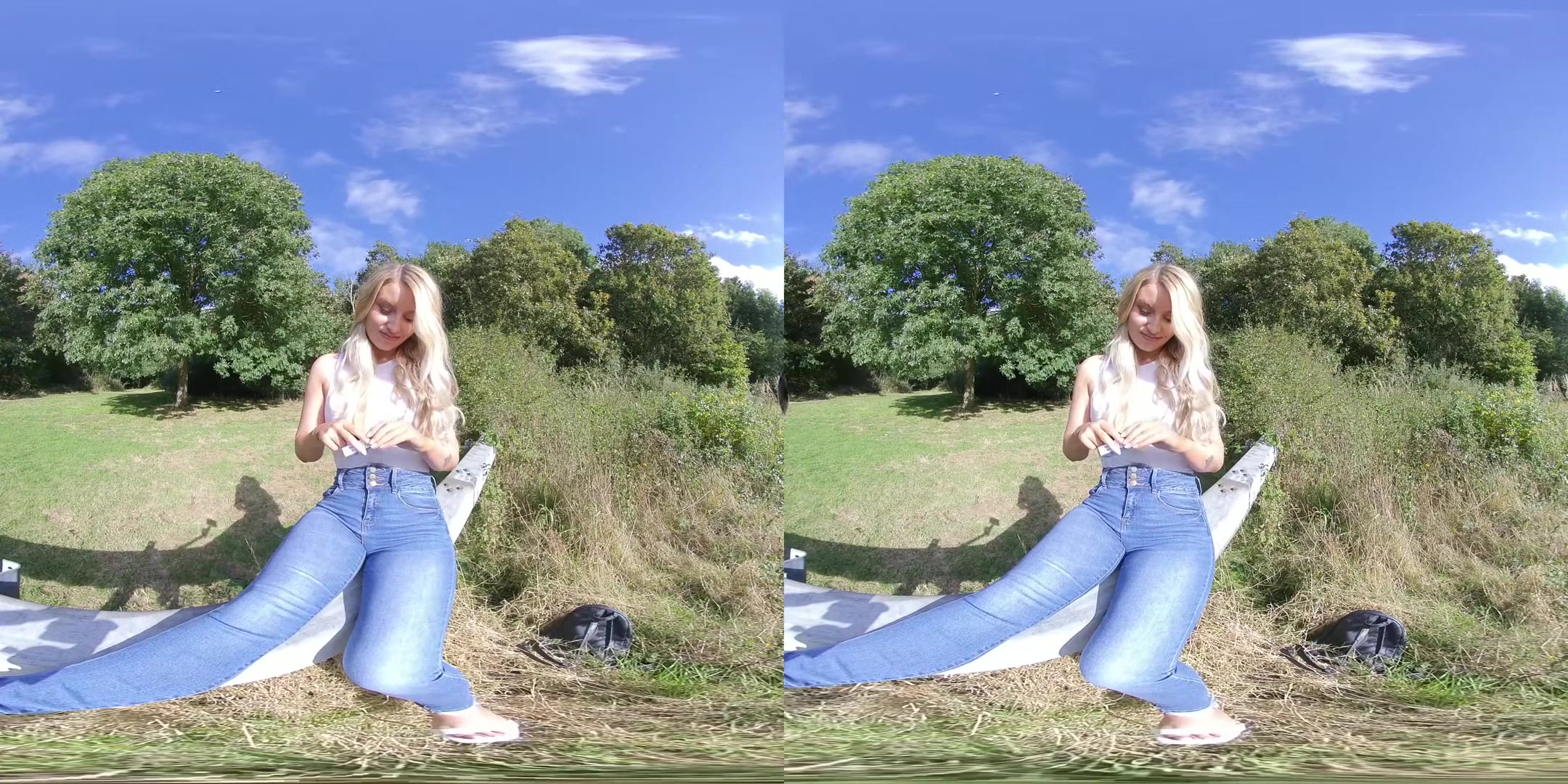 Irish Essie - Out In The Sunshine; Blonde Babe Smoking Solo