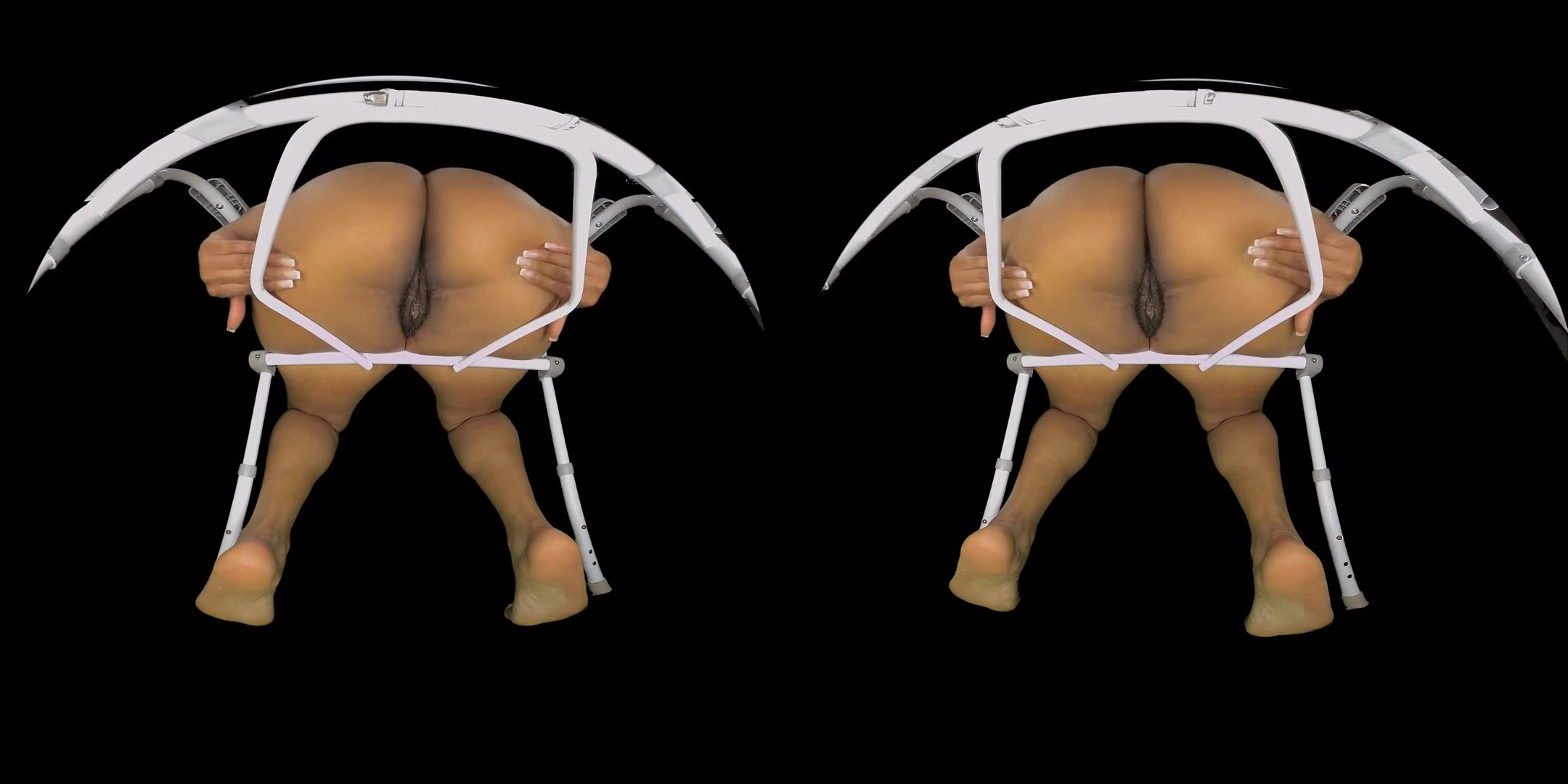 In Yo' Face Vol. 9 - Hairy Ebony Spreading & Gaping- Little Lint Lickers