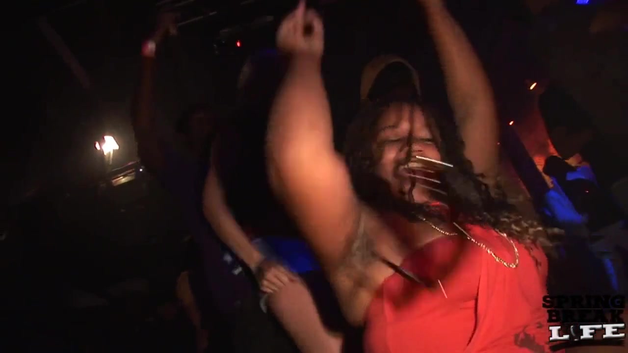 Club Action with Booty Shake and Flashing - SpringbreakLife