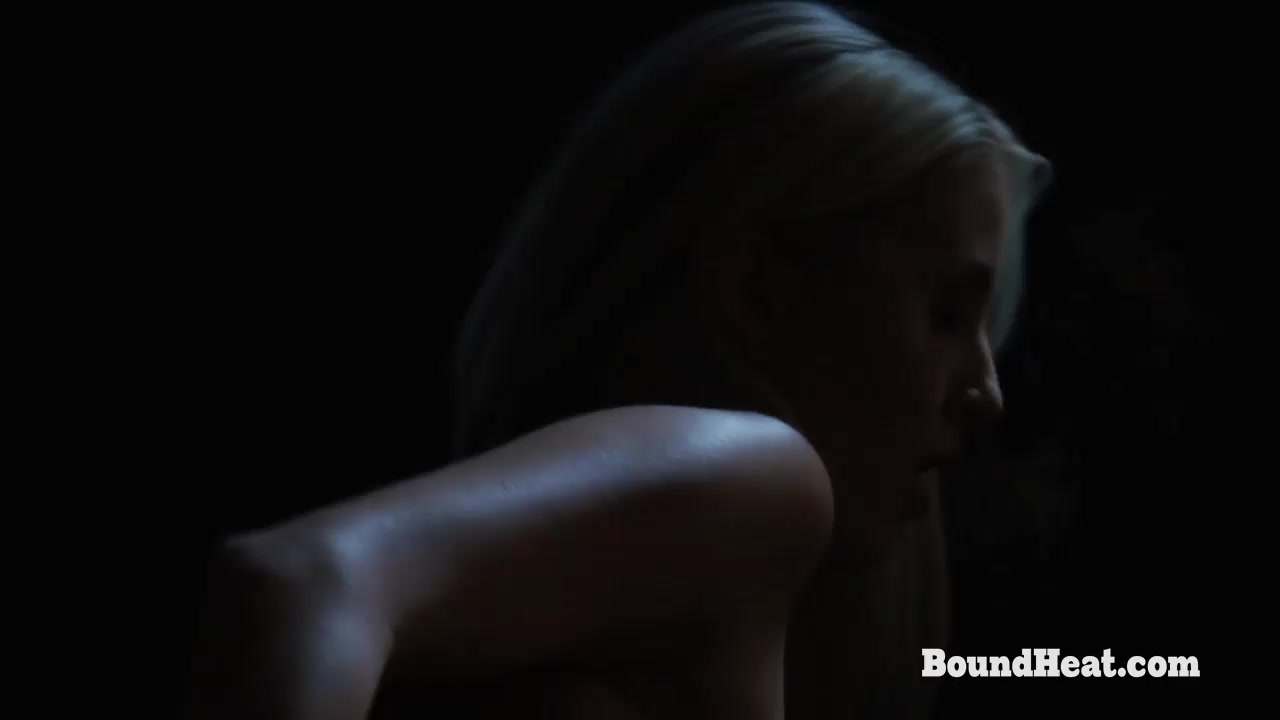 Busty Blonde Lesbian Slave Masturbates And Orgasms In Bondage