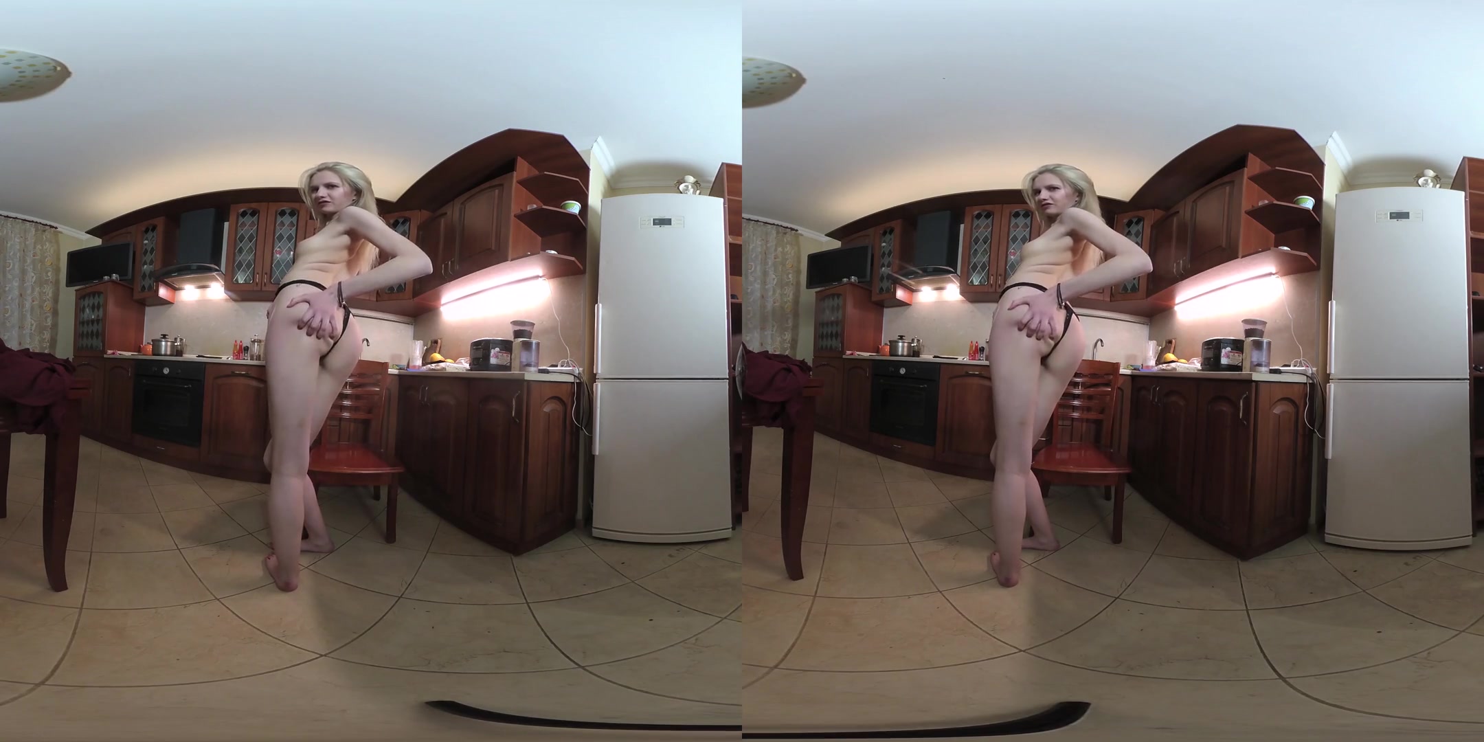 Luisa Gives You A Sexy Strip And Solo - Blonde Amateur in the Kitchen Solo