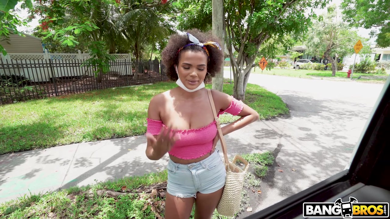 Hot Ebony Hops on the Bus - BangBus