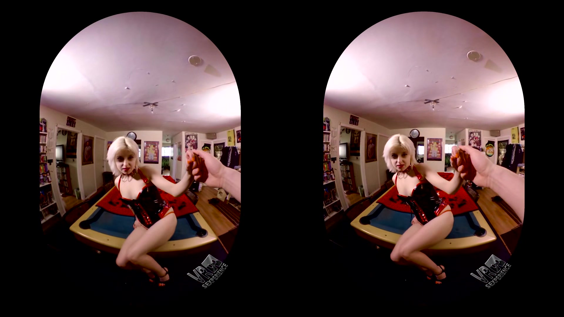 Intimate Pleasure - Blonde In Corset And High Heels Fingering