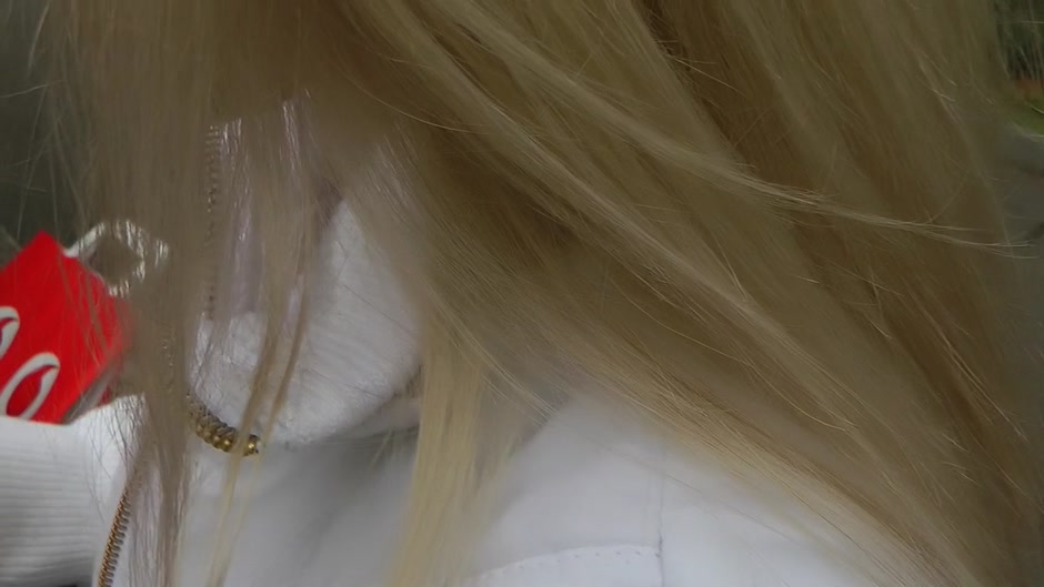 Blonde cutie gets her pussy slammed in public