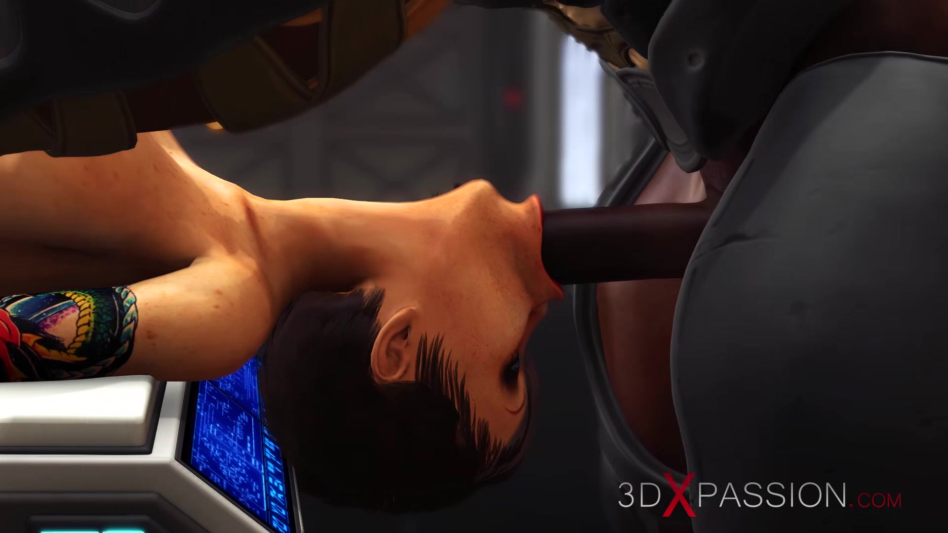 Sci-fi hardcore and a sexy cuffed hottie in the lab