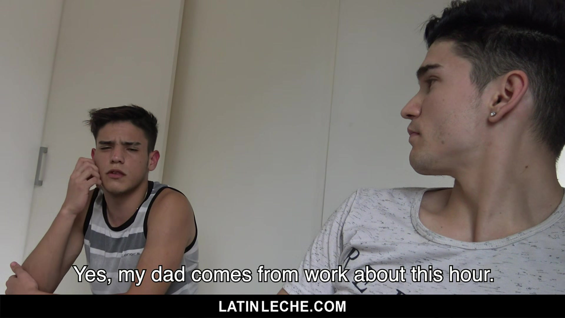 LatinLeche - Cute Latino Boys Seduce A Hairy Stud In A Steamy Threesome
