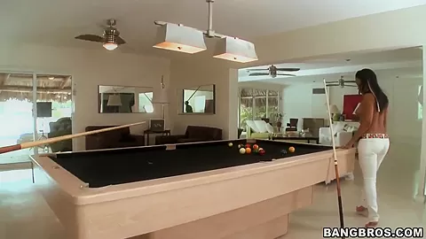 Playing billiards with dirty bitch Melody Nakai