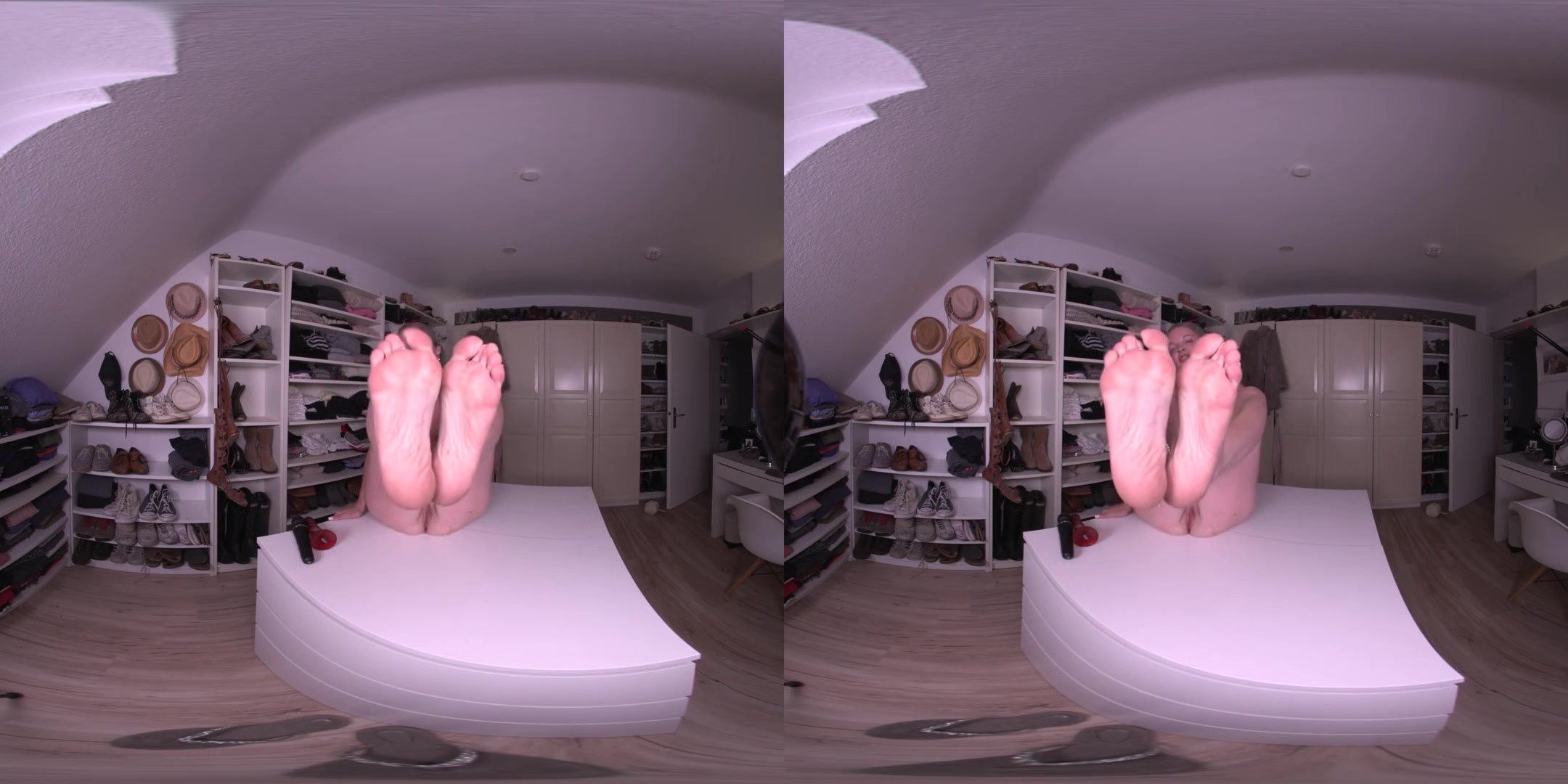 Red Dildo Masturbation