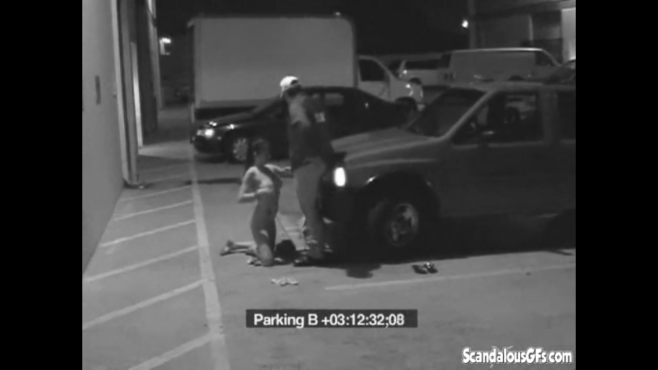Security Blowjob by Hot Babe Caught on CCTV